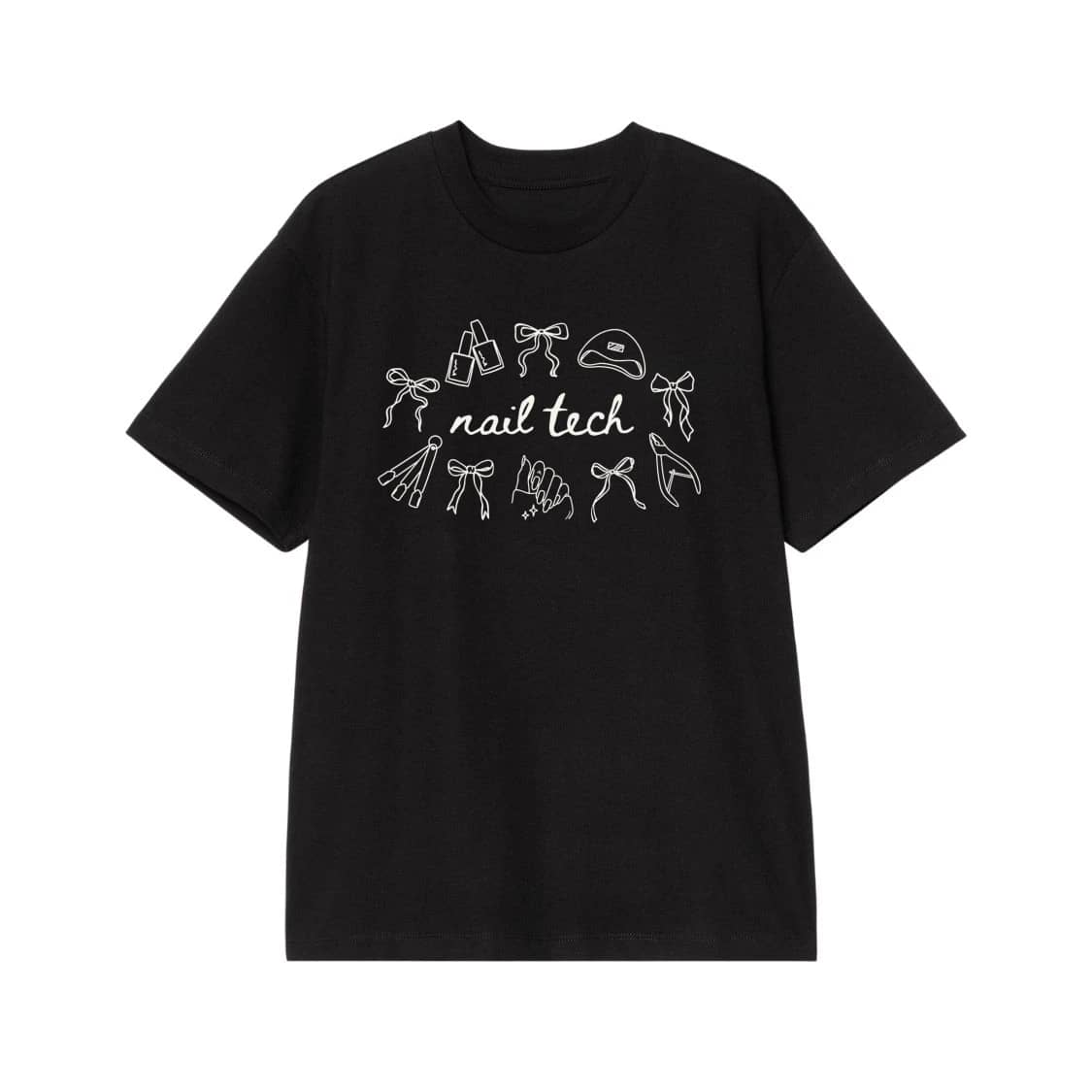 Nail Tech Tools And Bows Graphic T-Shirt