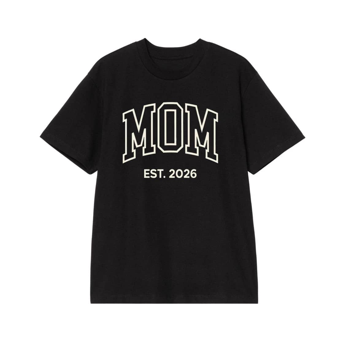 Mom And Dad Est. 2026 Matching Collegiate Style Shirts