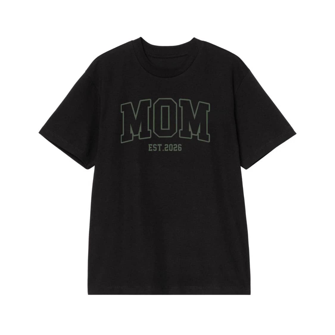 Matching Mom And Dad Est. 2026 Varsity Font T-Shirts
