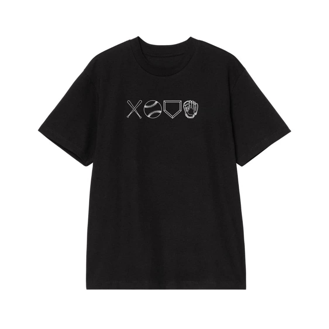Baseball Icons Line Art T-Shirt