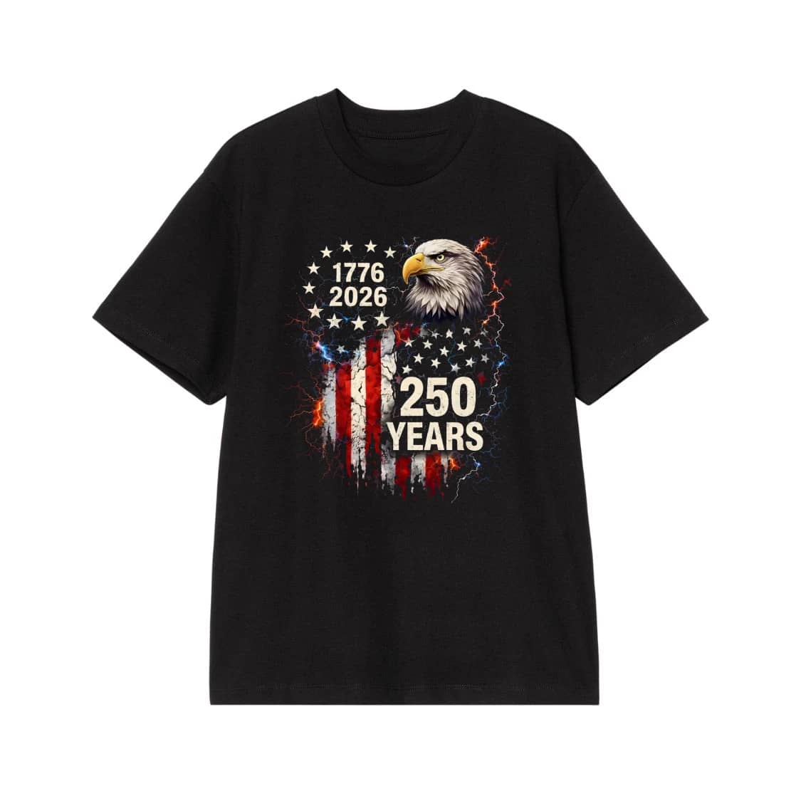 Usa 250 Years Anniversary 1776-2026 Patriotic Eagle And Flag