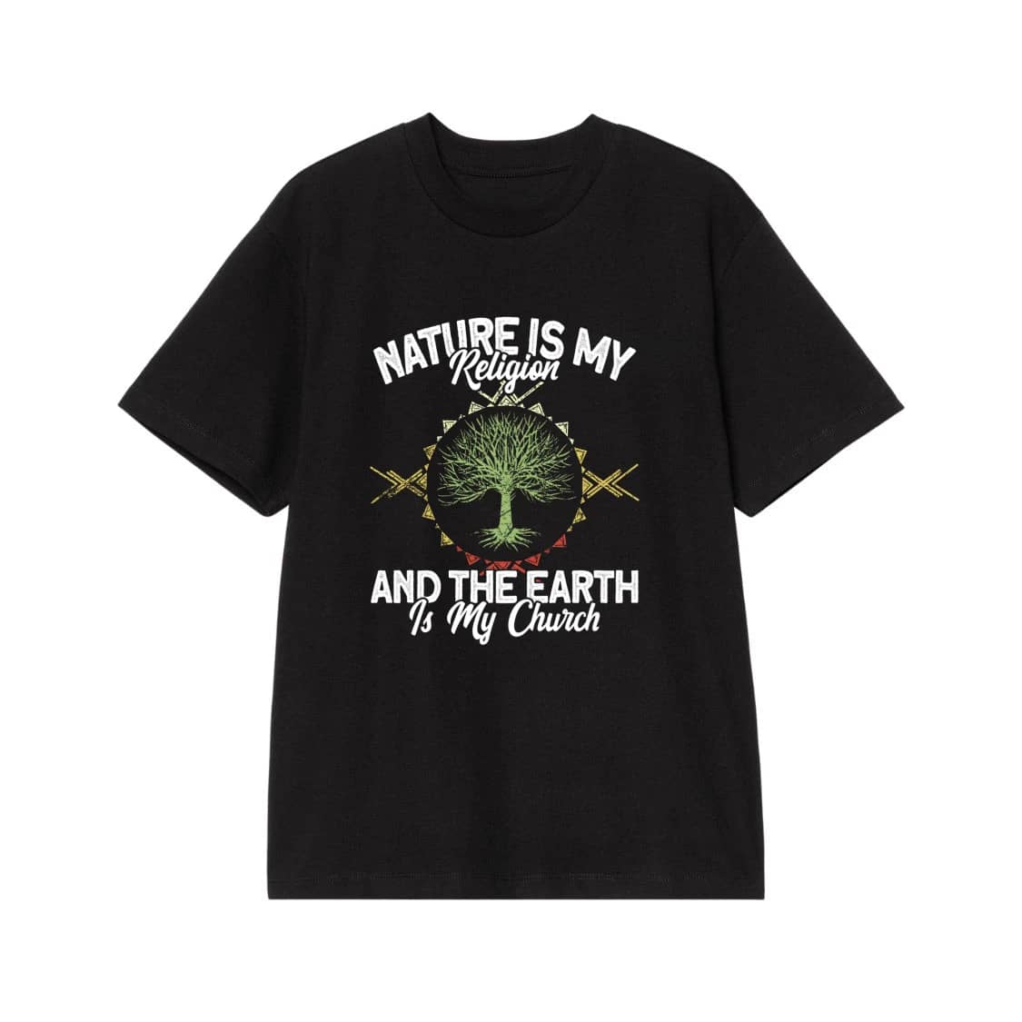 Nature Is My Religion And The Earth Is My Church Tree Of Life T-Shirt