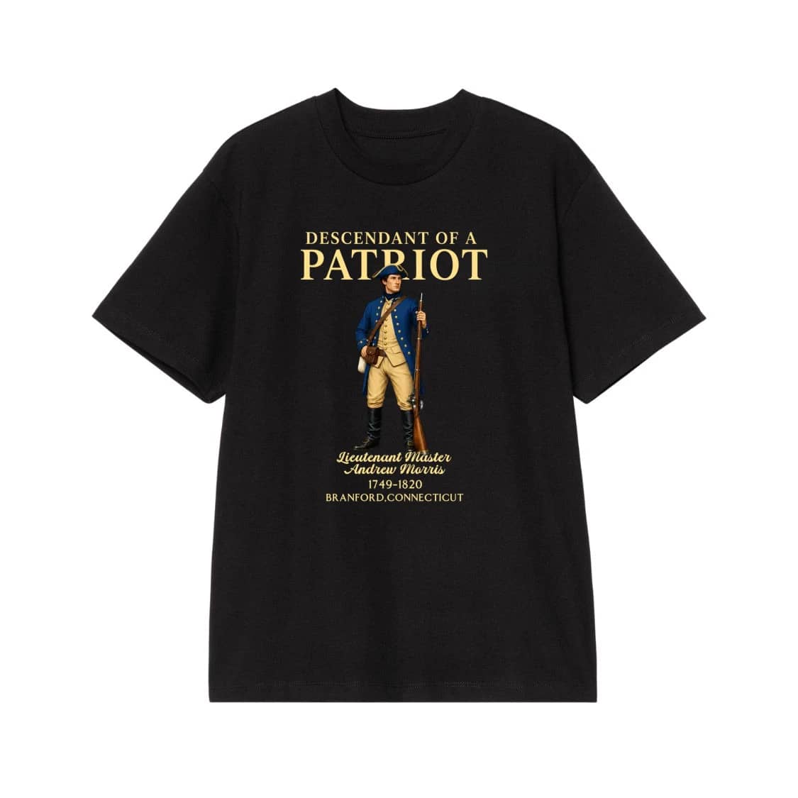 Descendant Of A Patriot Lieutenant Master Andrew Morris Revolutionary War Hoodie