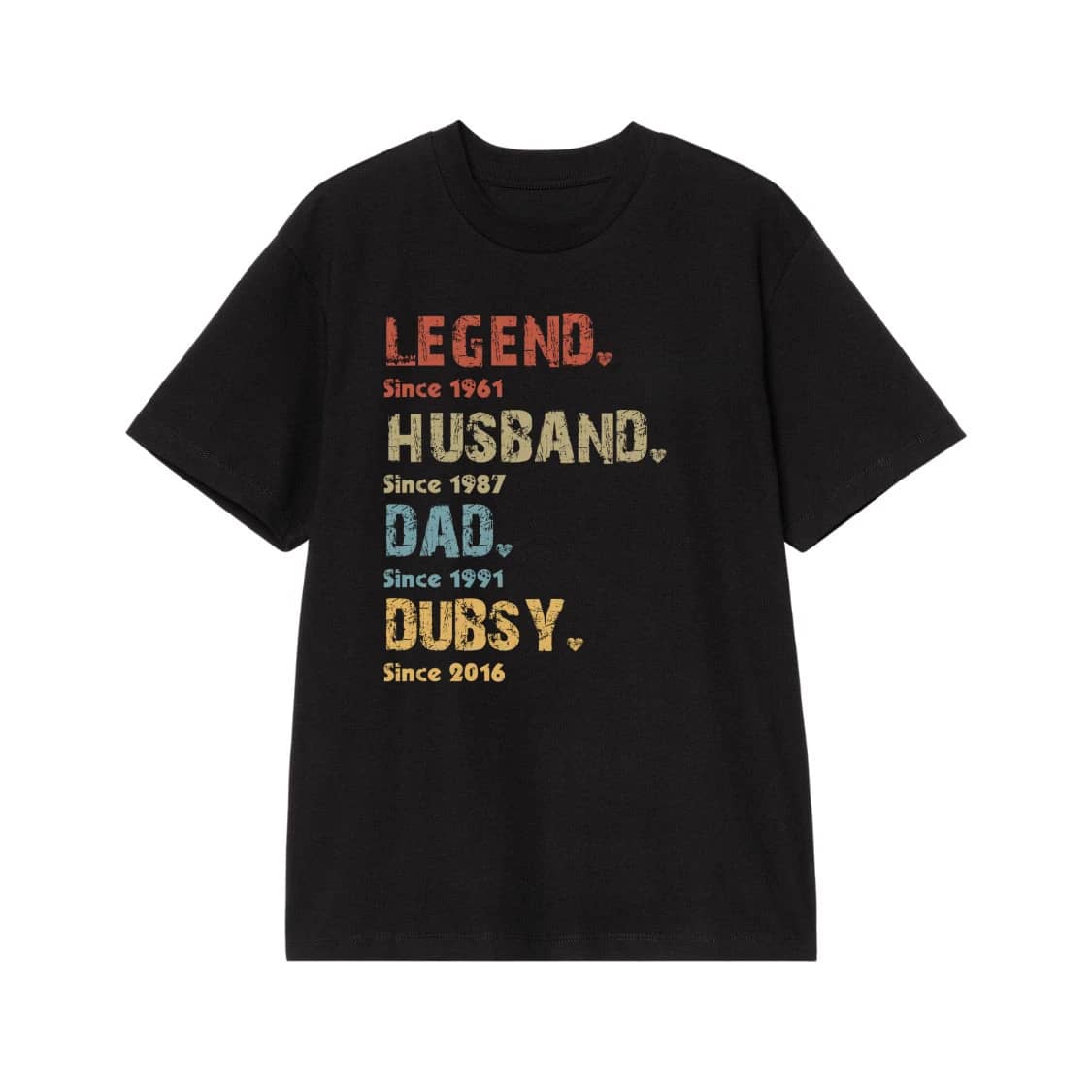 Legend Husband Dad Dubsy Since Custom Years Vintage T-Shirt