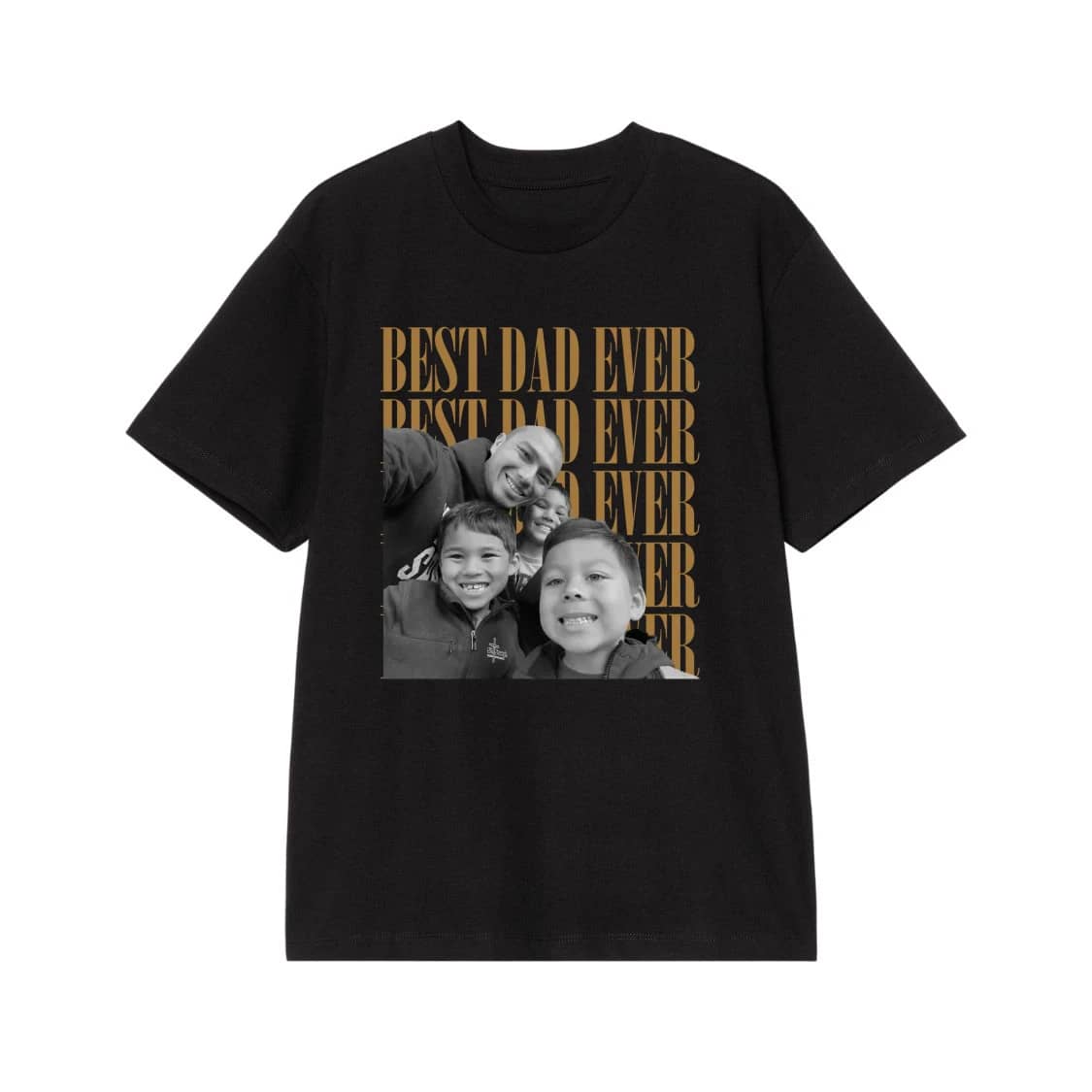 Custom Photo Best Dad Ever Vintage Style T-Shirt