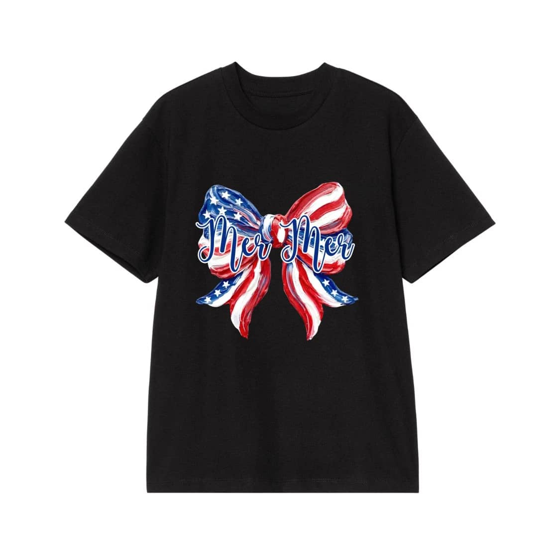 Mermer Patriotic American Flag Painted Bow