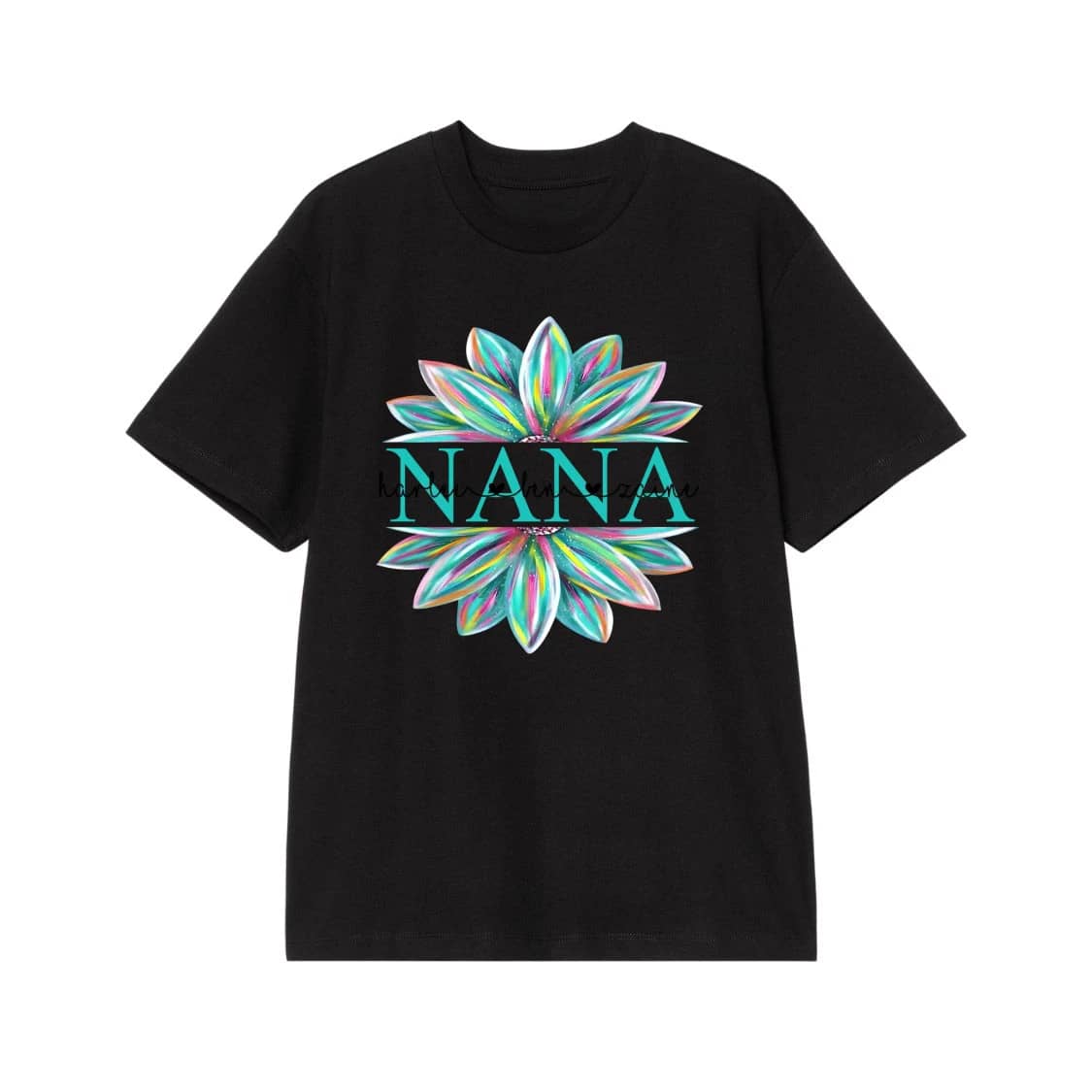 Personalized Mimi Shirt With Grandkids Names And Colorful Flower