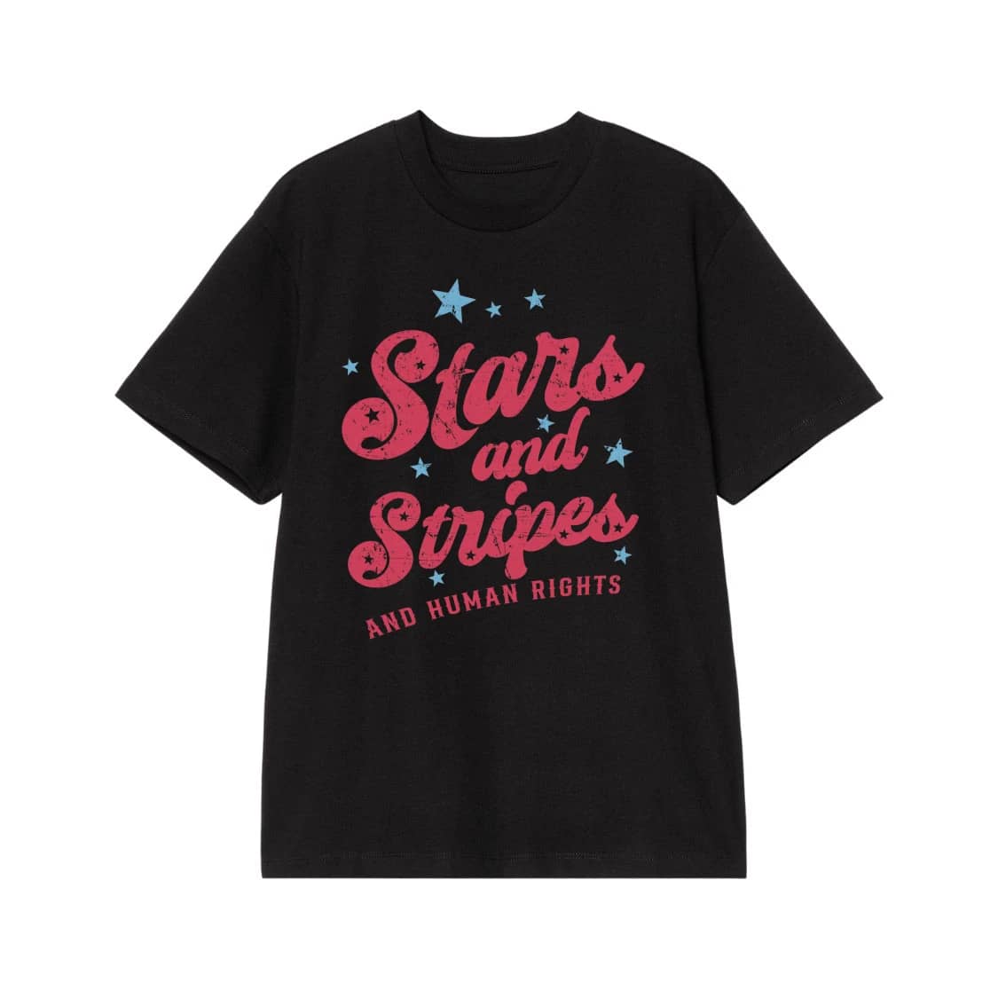 Stars And Stripes And Human Rights Retro T-Shirt