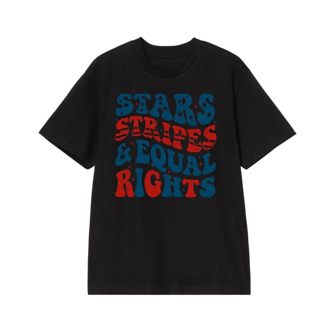 Stars Stripes & Equal Rights Retro Patriotic T-Shirt