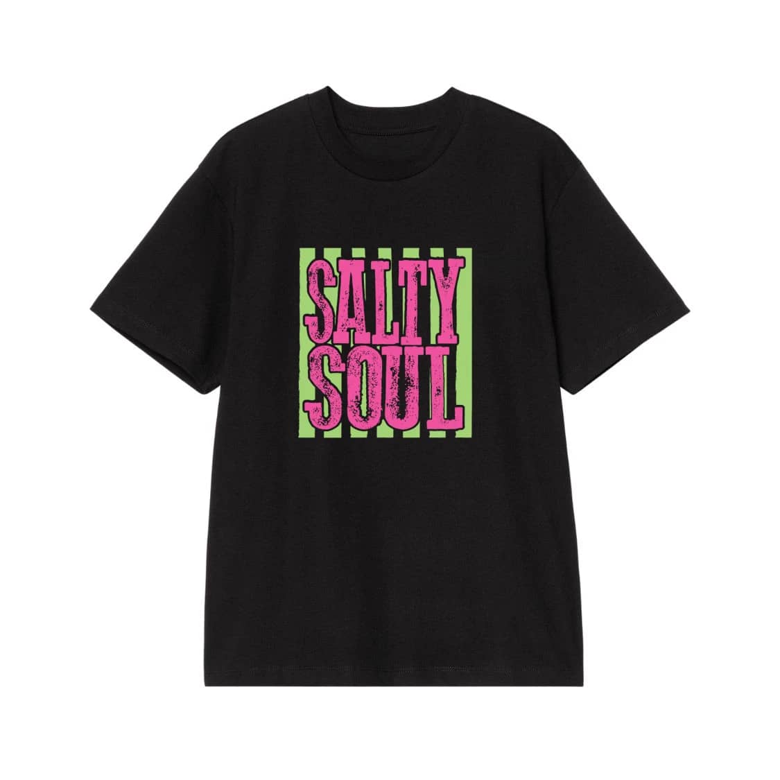 Salty Soul Retro Neon Text Beach T-Shirt
