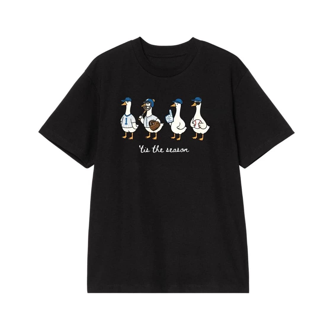 Funny Baseball Ducks 'Tis The Season T-Shirt