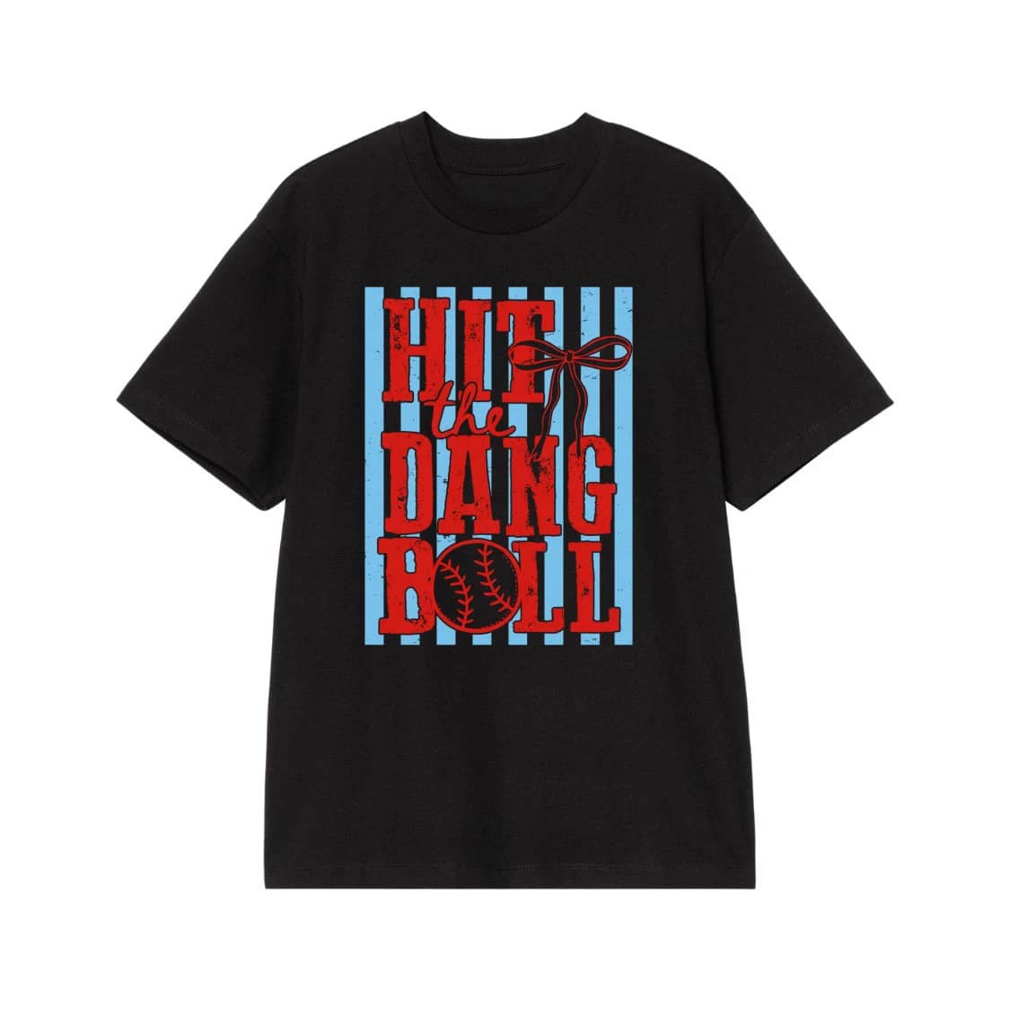 Hit The Dang Ball Funny Baseball Graphic T-Shirt