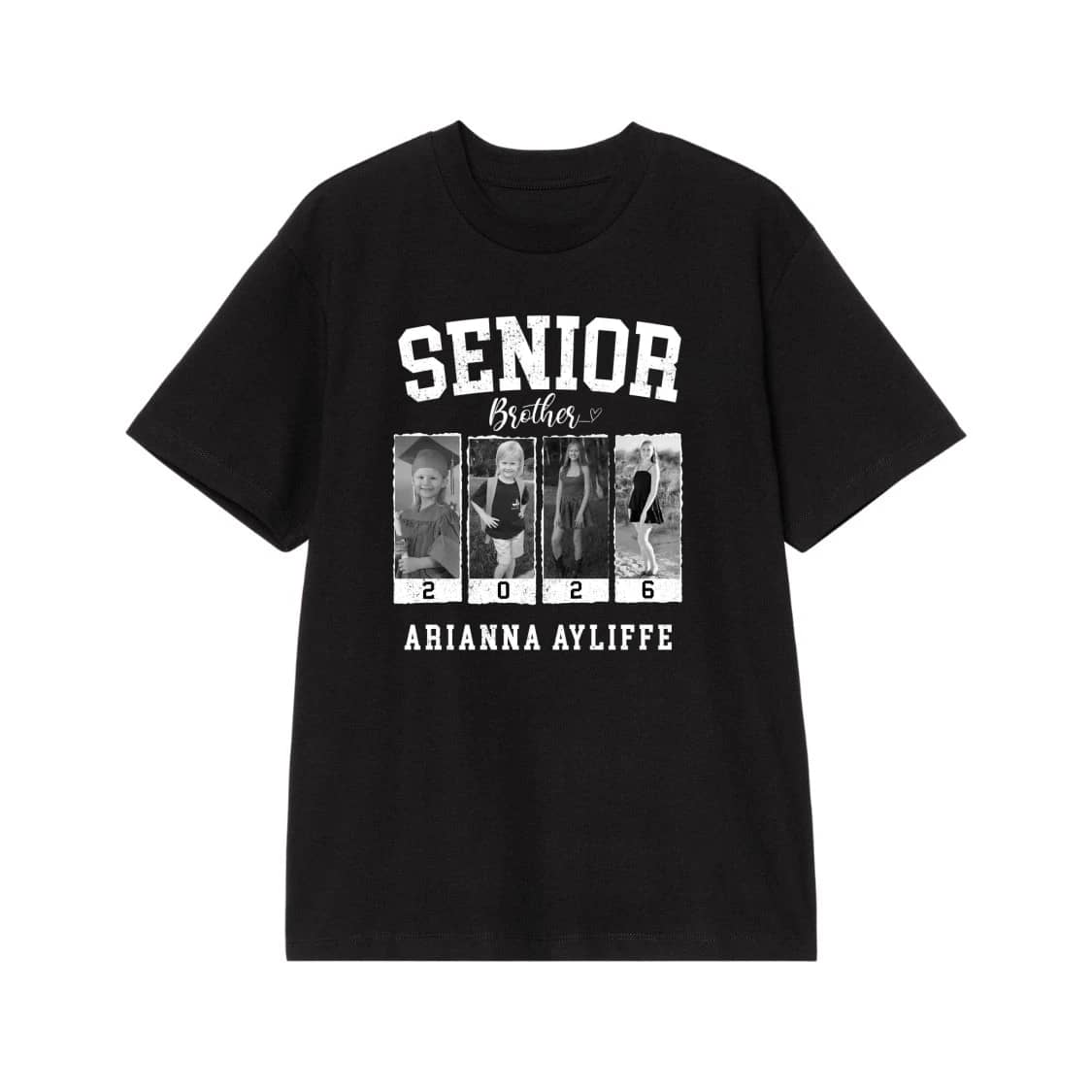 Personalized Senior Mom Photo Collage Graduation T-Shirt
