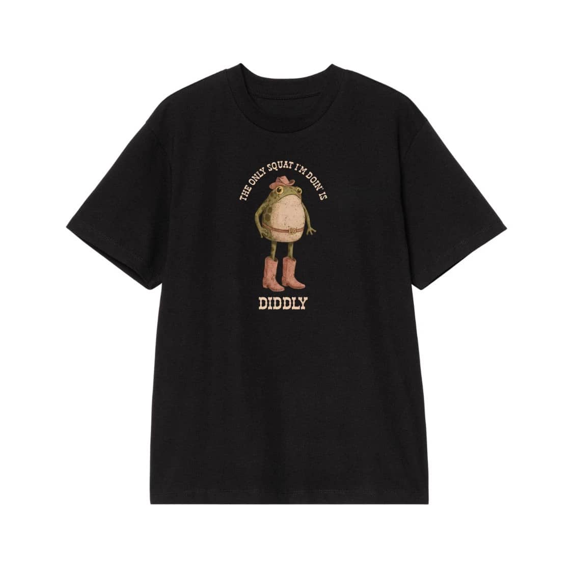 Funny Cowboy Frog 'The Only Squat I'M Doin Is Diddly' T-Shirt