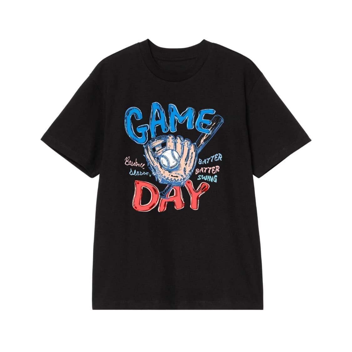 Game Day Baseball Season Batter Swing T-Shirt