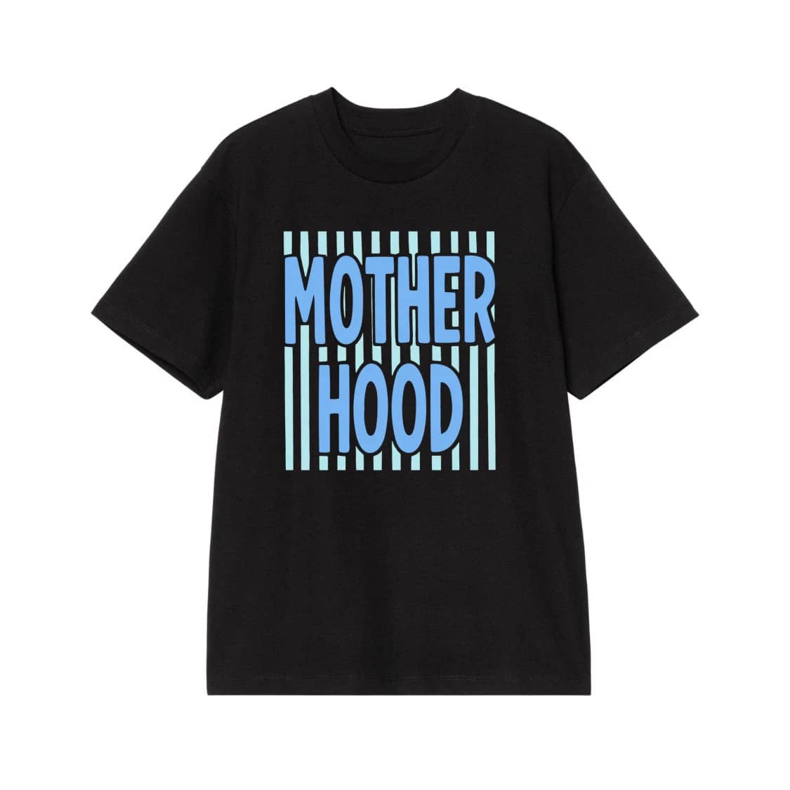 Motherhood Bold Text With Vertical Stripes Background