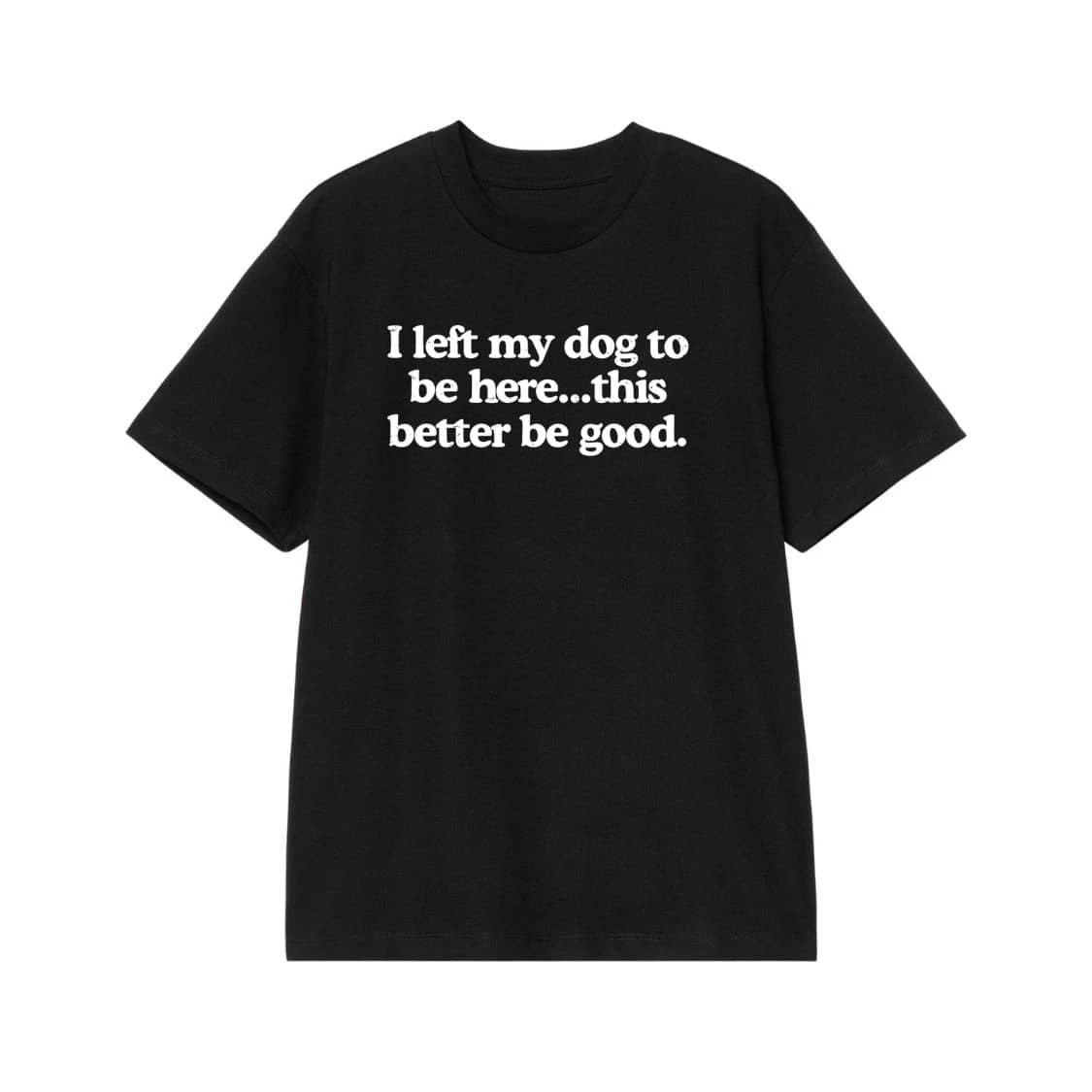 I Left My Dog To Be Here...This Better Be Good Funny Quote T-Shirt