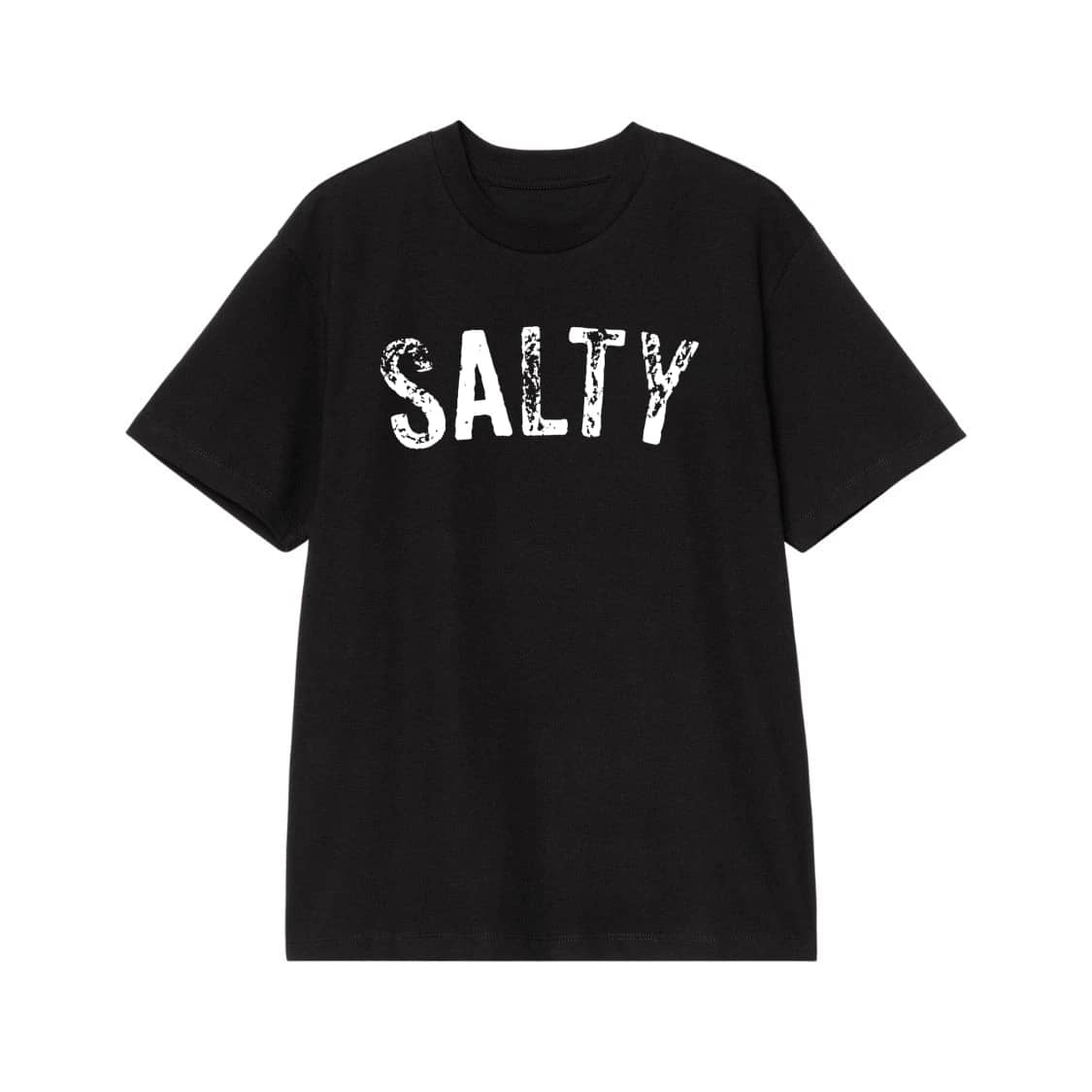 Salty Distressed Text T-Shirt