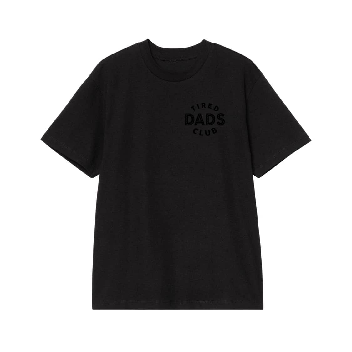 Tired Dads Club T-Shirt With Construction Vehicle Road Map Back Print