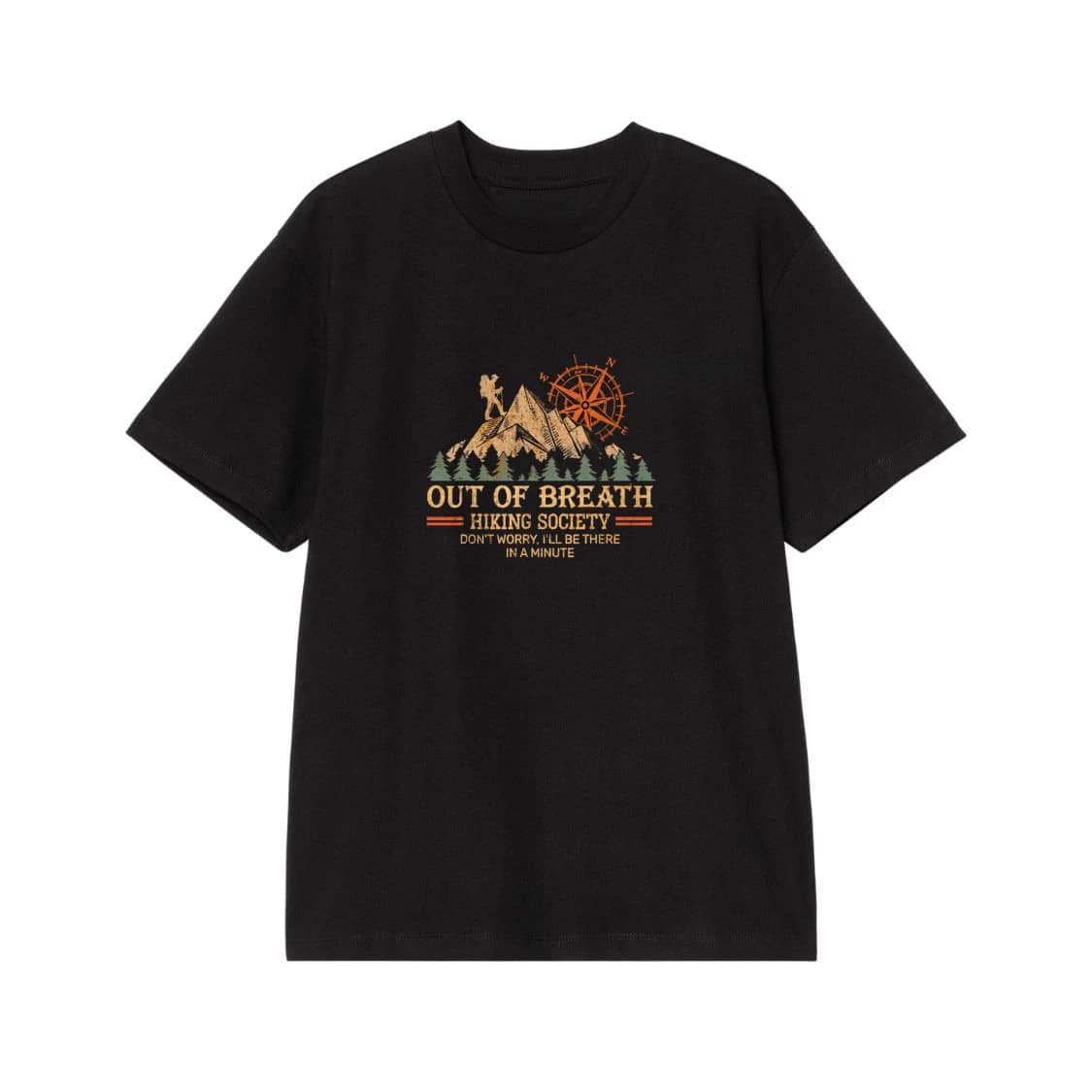 Out Of Breath Hiking Society Funny Mountain Hiker Quote