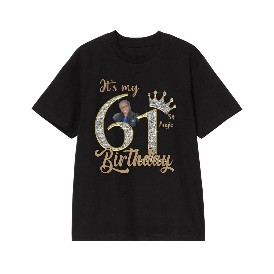 It'S My 61st Birthday Custom Photo T-Shirt
