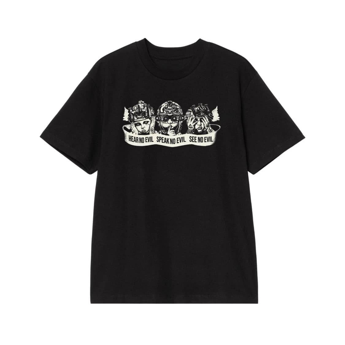Hear No Evil Speak No Evil See No Evil Tactical Soldiers Graphic T-Shirt