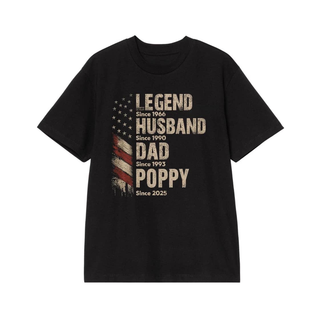 Legend Husband Dad Grandpa Since Custom Years With American Flag