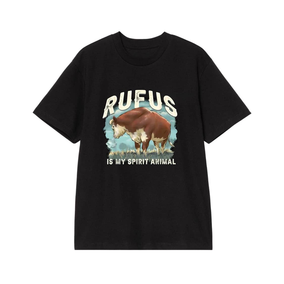 Rufus The Bull Is My Spirit Animal Funny Farm T-Shirt