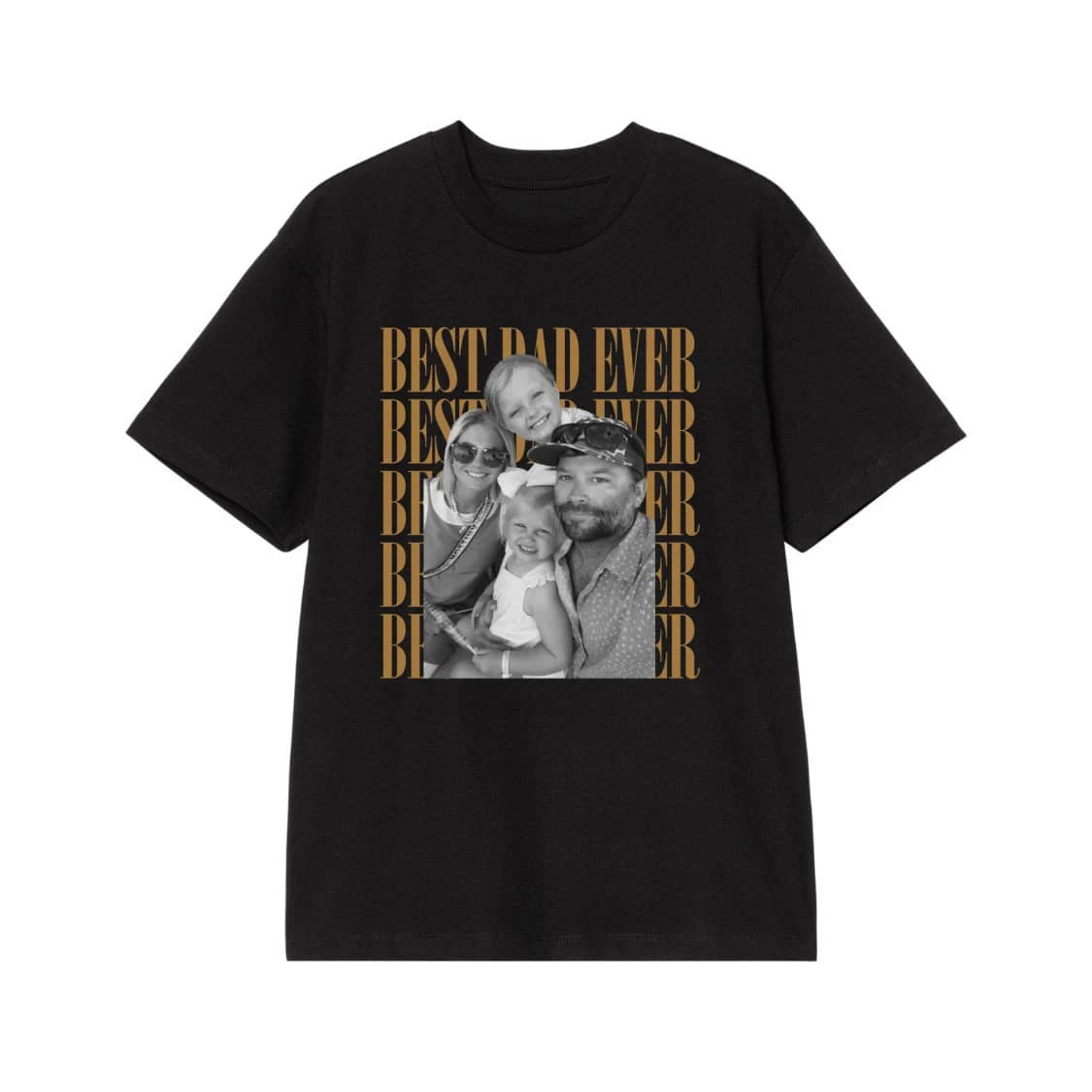 Best Dad Ever Custom Photo T-Shirt