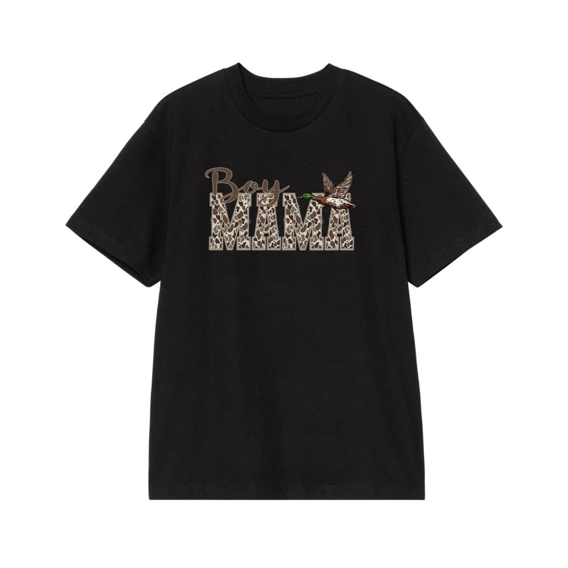 Boy Mama Camouflage Print With Flying Duck
