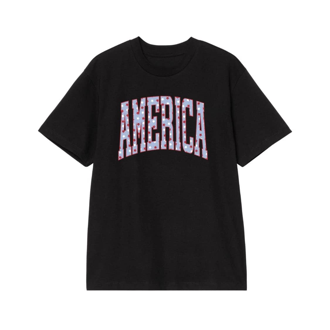 Patriotic America T-Shirt With Stars Pattern