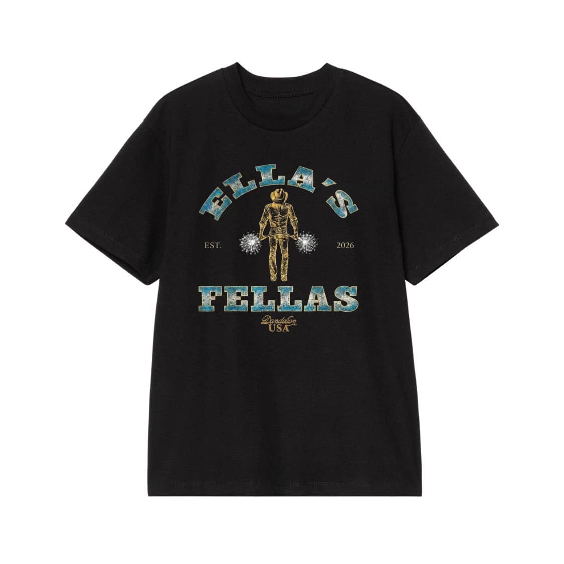 Ella'S Fellas Est. 2026 Pendleton Usa Vintage Mascot T-Shirt