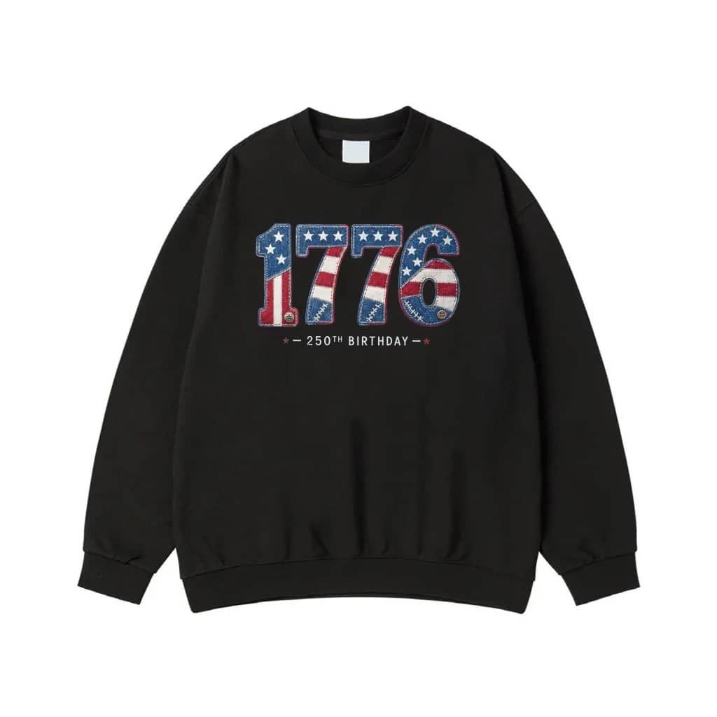 1776 250th Birthday Patriotic American Flag Shirt