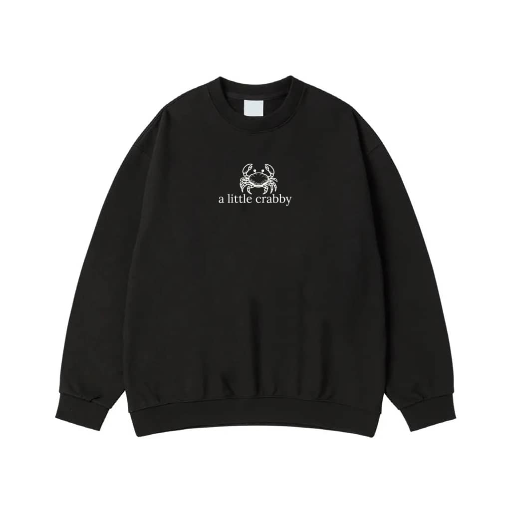 A Little Crabby Embroidered Crab T-Shirt