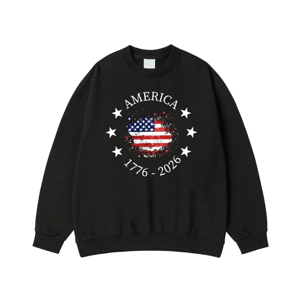 America 1776-2026 250th Anniversary Distressed Flag T-Shirt