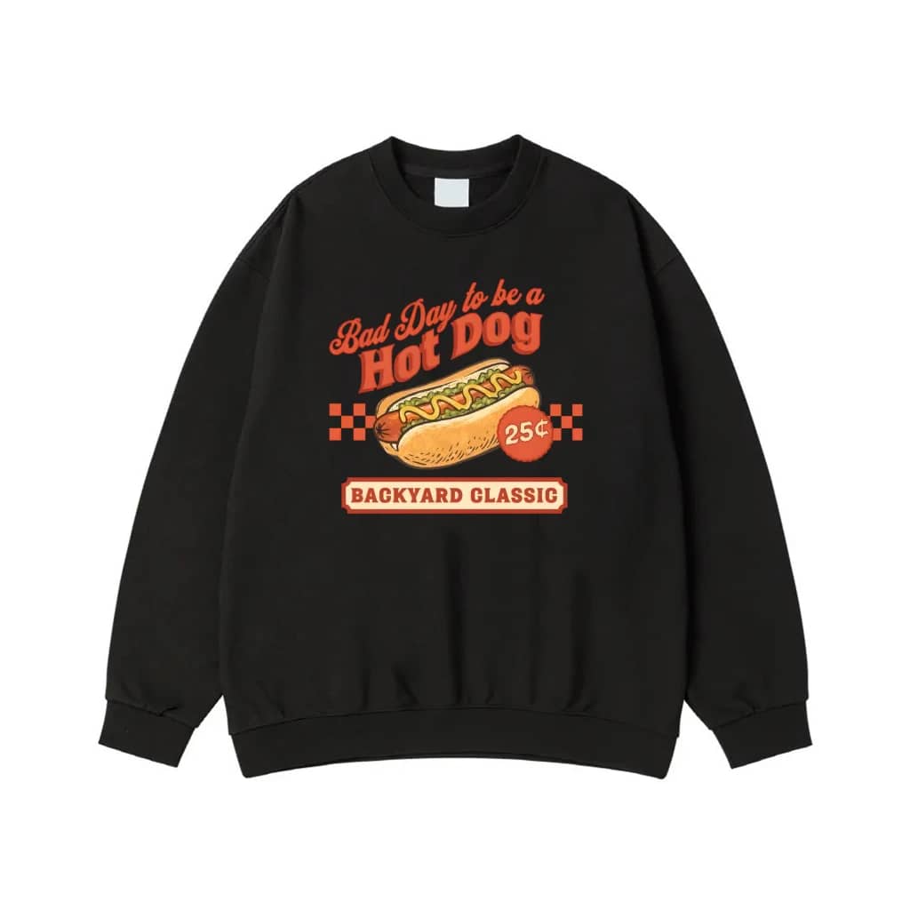 Bad Day To Be A Hot Dog Backyard Classic Retro T-Shirt