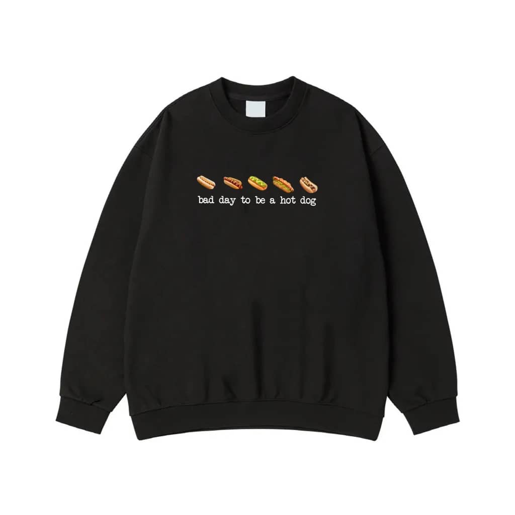 Bad Day To Be A Hot Dog Funny Food Quote T-Shirt