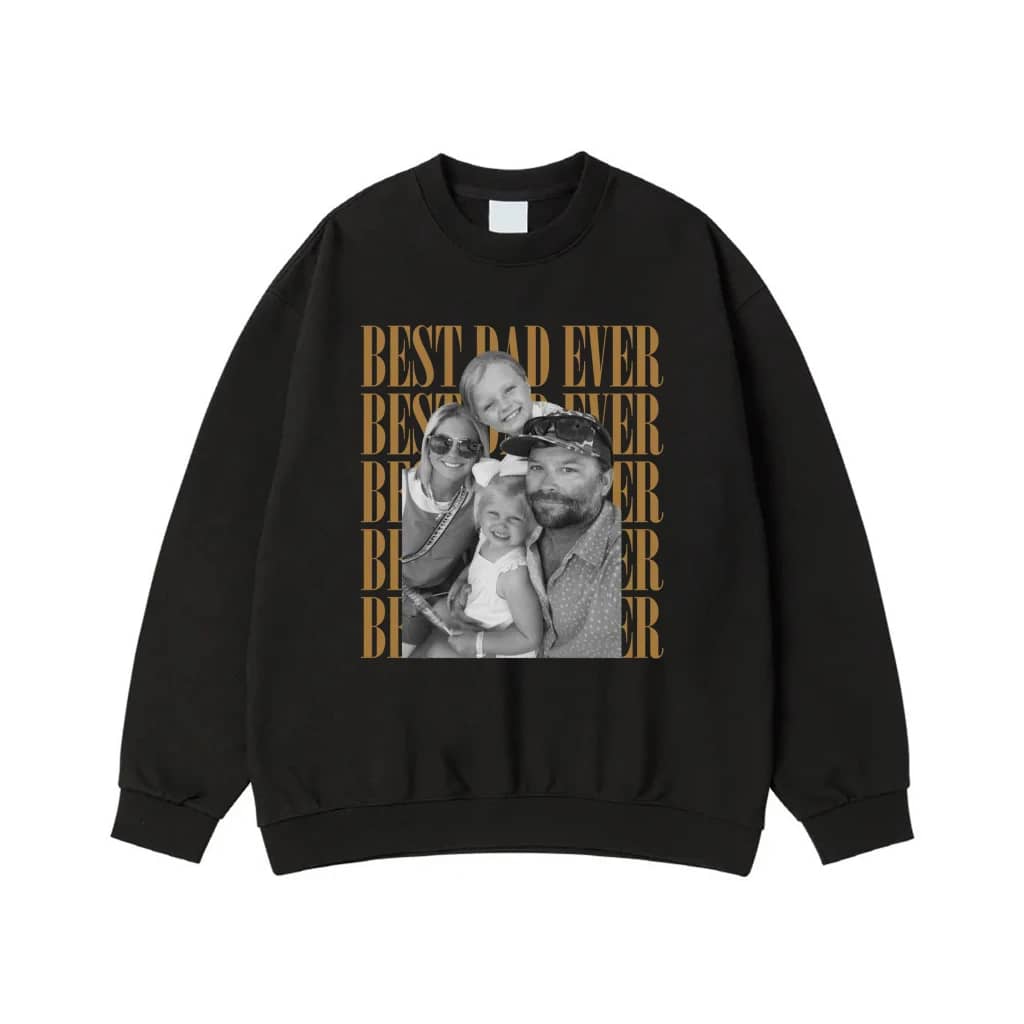 Best Dad Ever Custom Photo T-Shirt