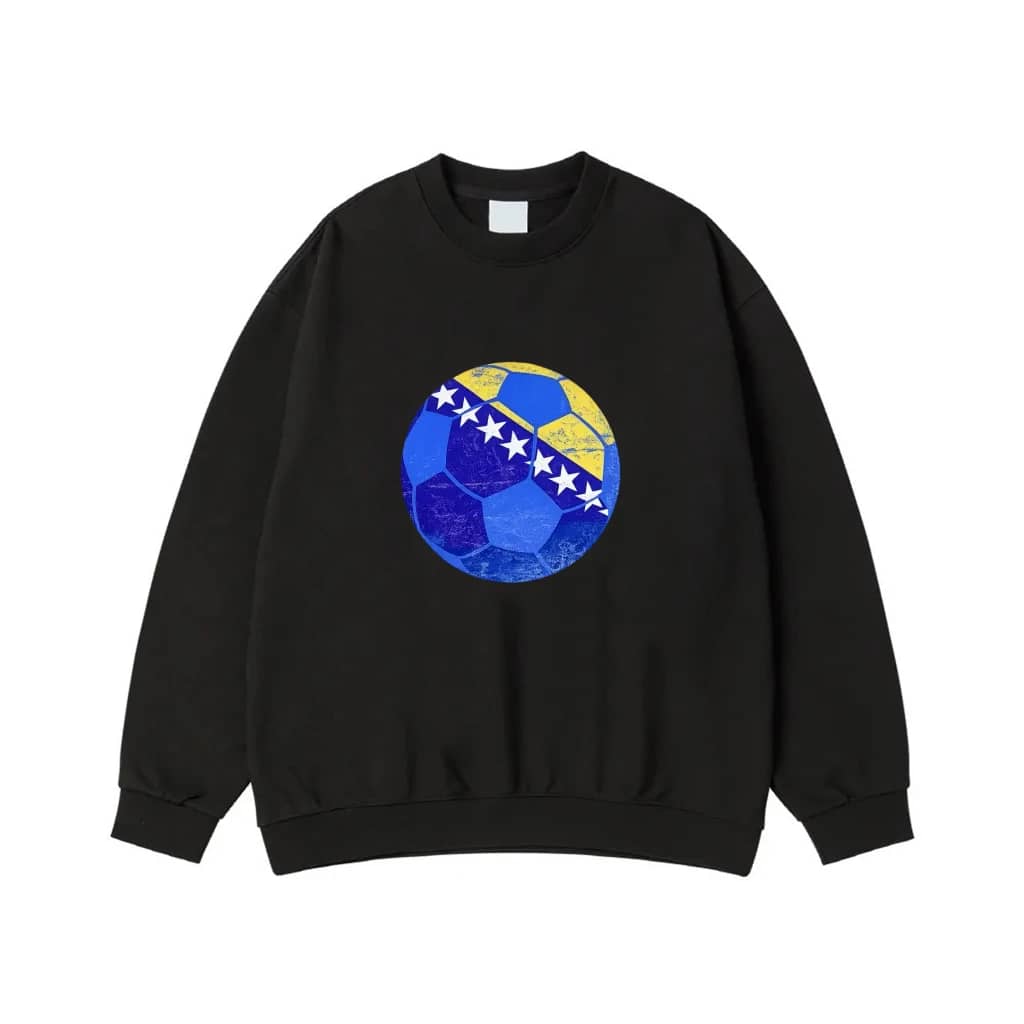 Bosnia And Herzegovina Flag Soccer Ball Graphic T-Shirt