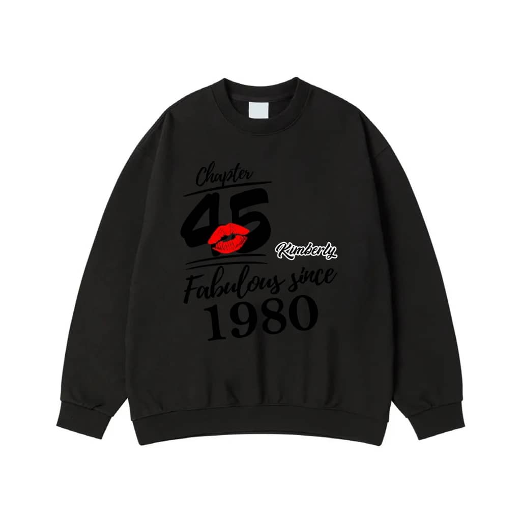Chapter 45 Fabulous Since 1980 Custom Photo Birthday T-Shirt