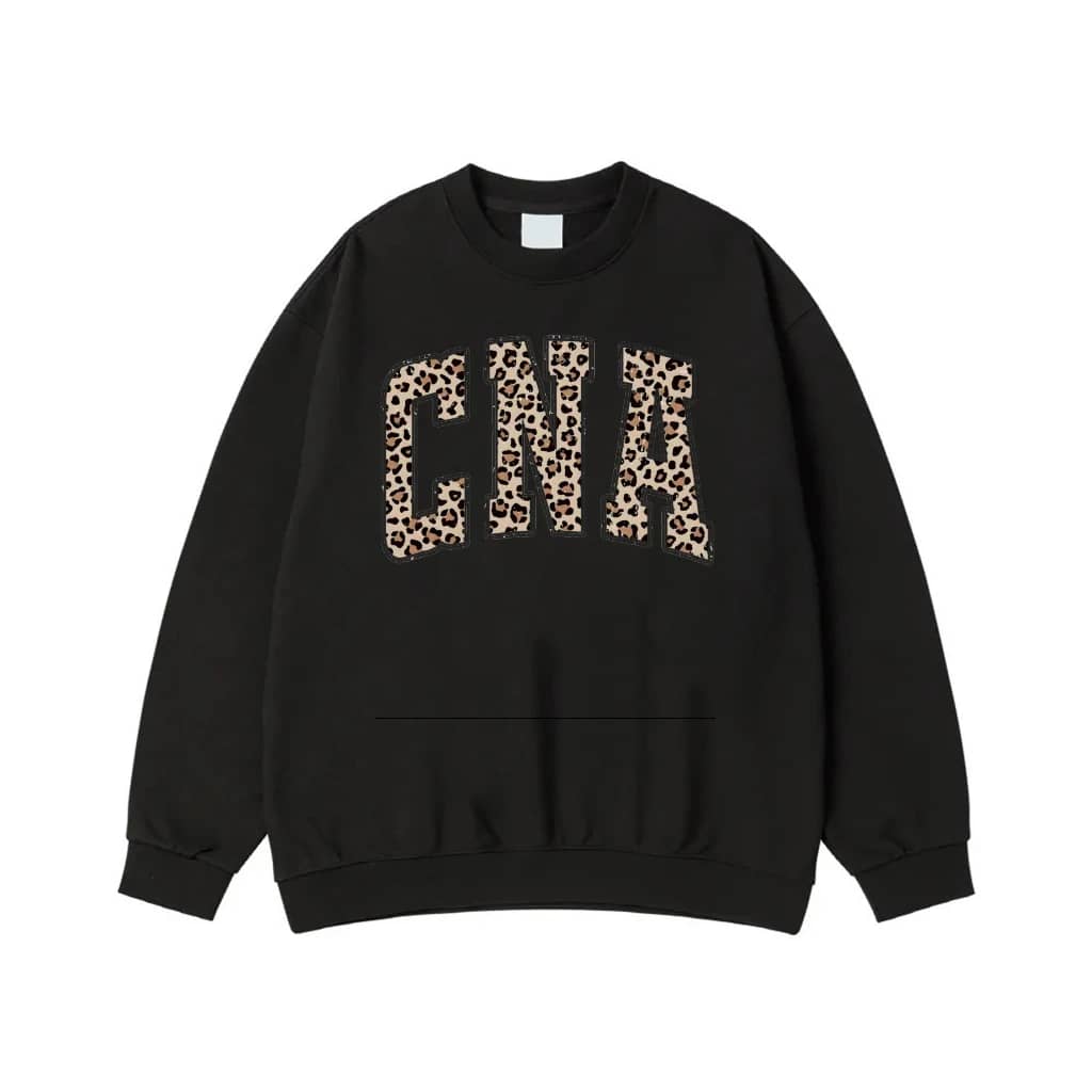 Cna Leopard Print Varsity Letters