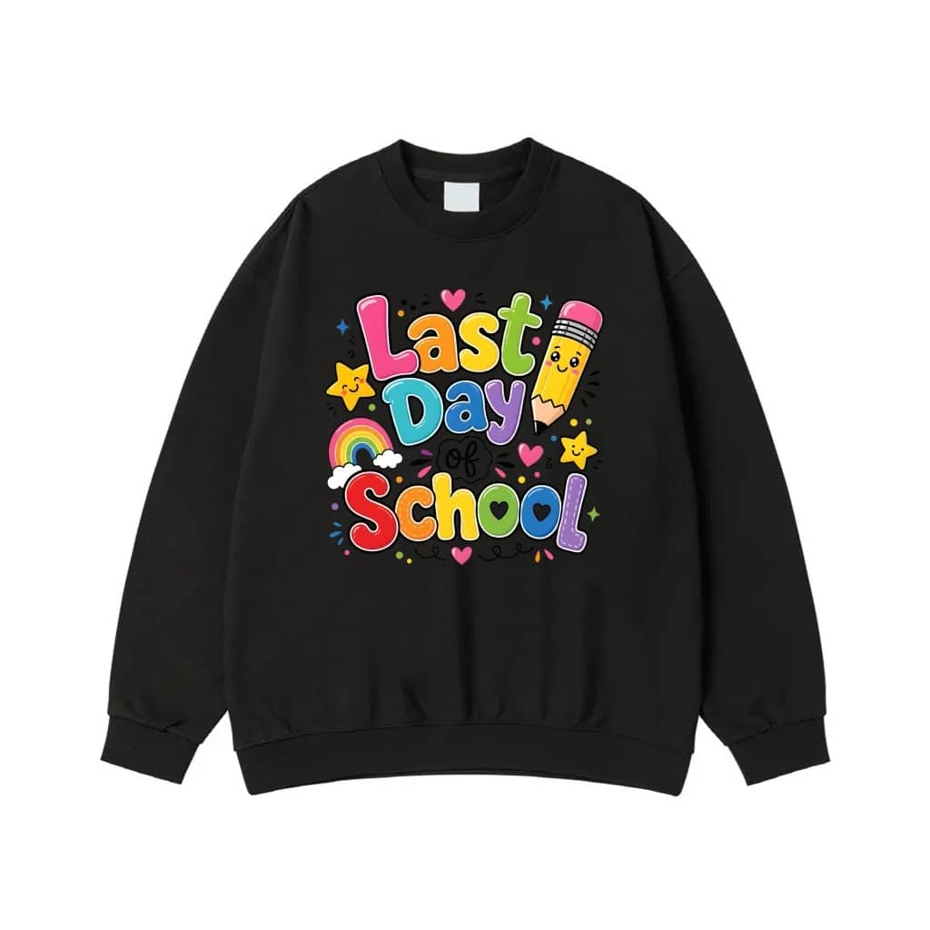 Colorful Last Day Of School Autograph T-Shirt For Kids