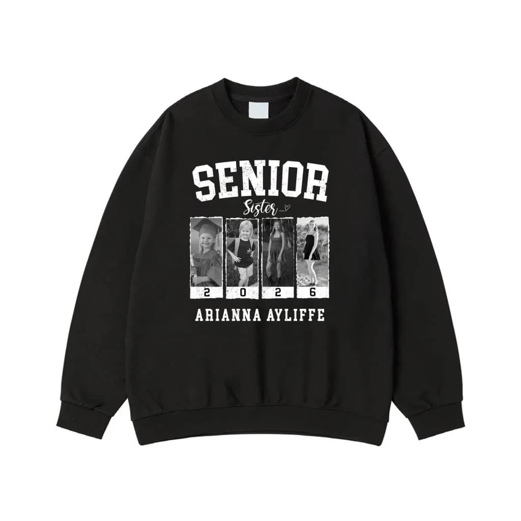 Custom Photo Senior Mom 2026 Graduation T-Shirt