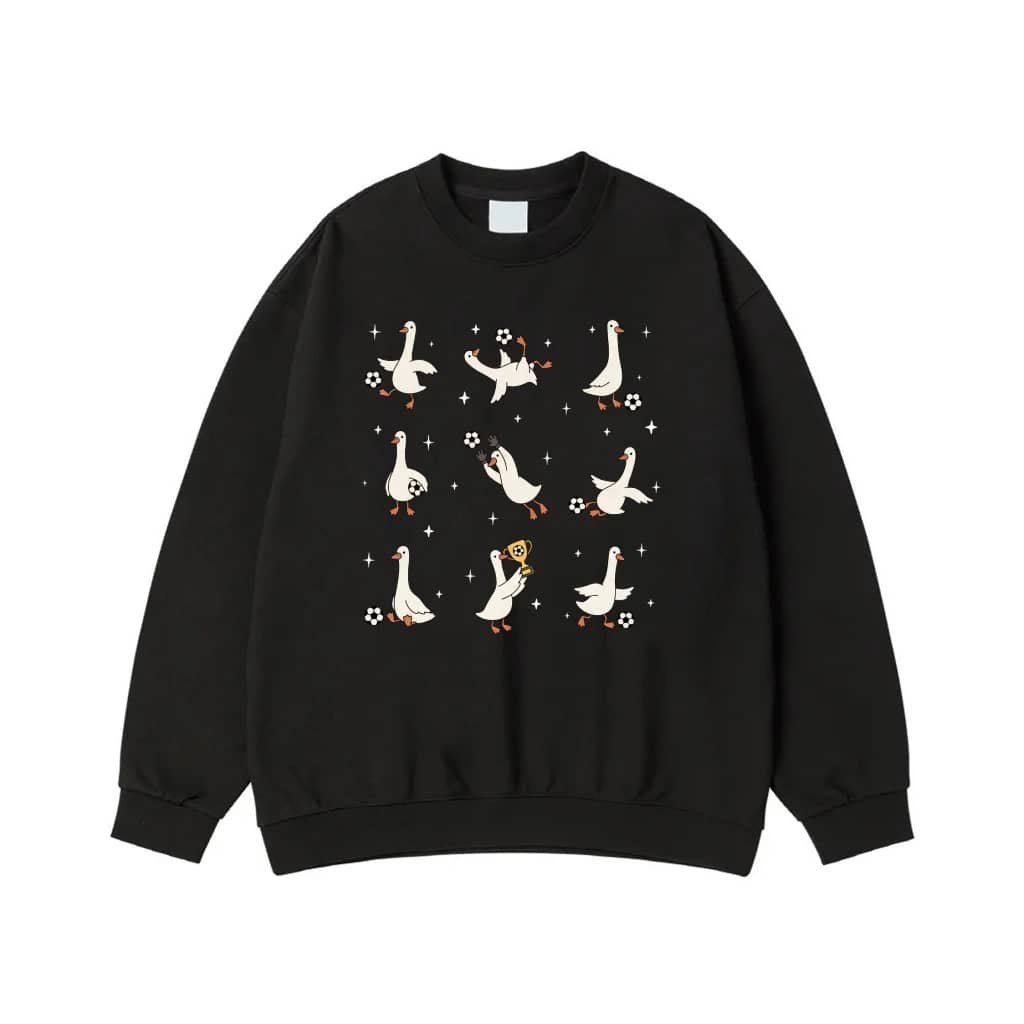 Cute Cartoon Geese Playing Soccer T-Shirt