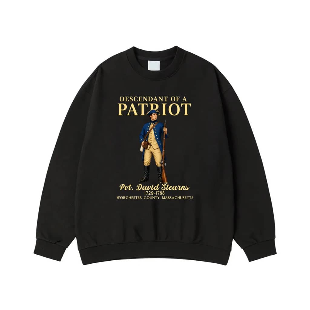 Descendant Of A Patriot Revolutionary War Soldier Custom Ancestor T-Shirt