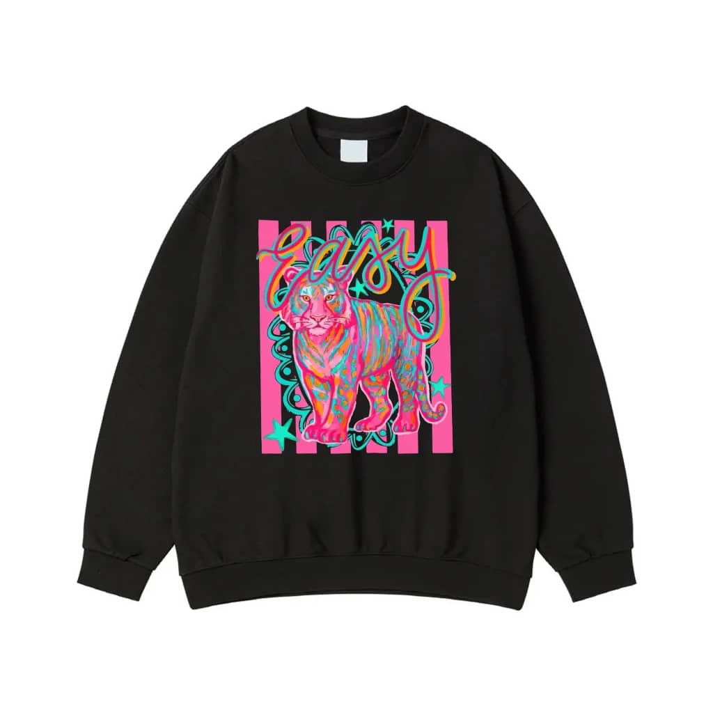 Easy Tiger Colorful Psychedelic Graphic T-Shirt