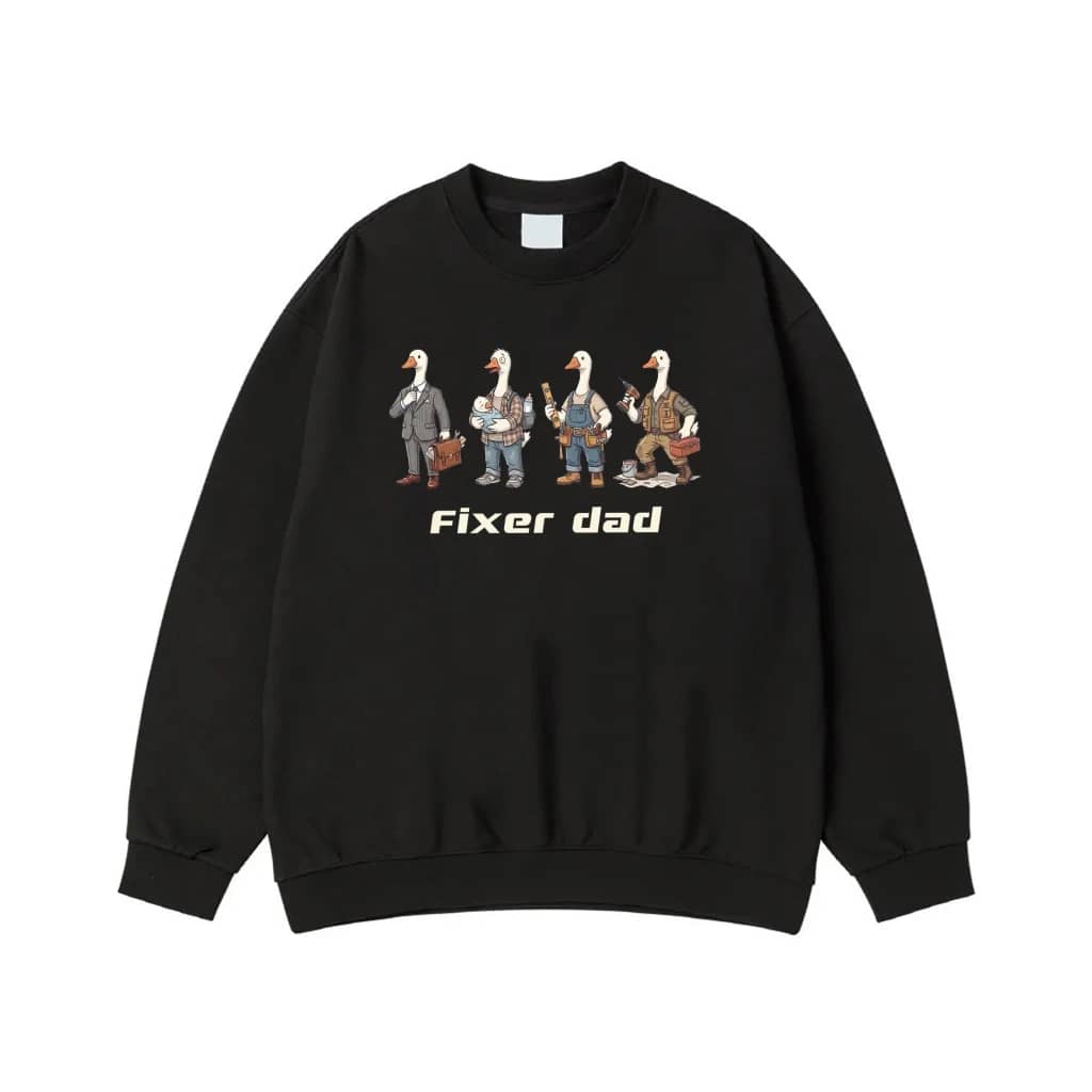 Fixer Dad Funny Geese Cartoon T-Shirt For Father'S Day