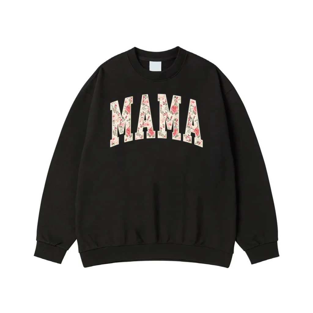 Floral Varsity Letter Family T-Shirt For Mama, Mimi, Auntie, Grandma