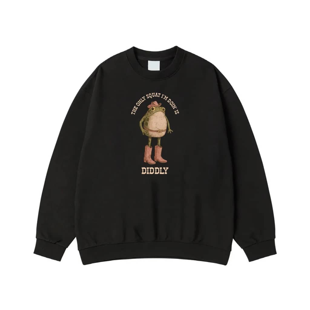 Funny Cowboy Frog 'The Only Squat I'M Doin Is Diddly' T-Shirt