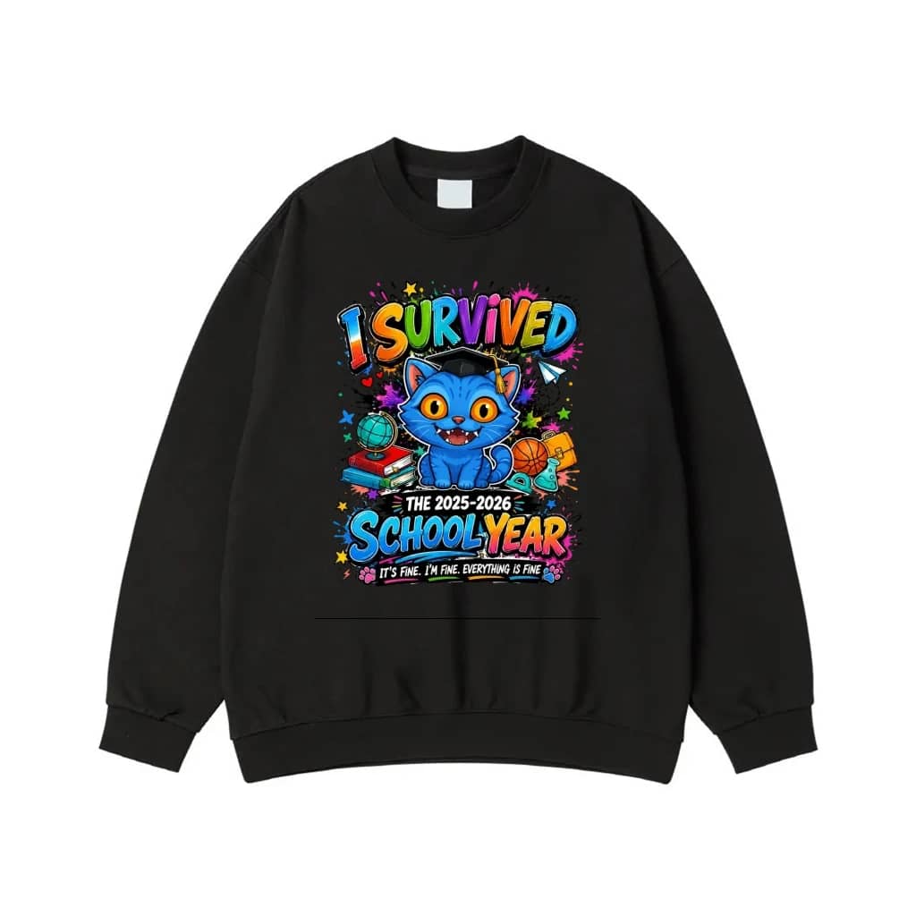 I Survived The 2025-2026 School Year Funny Cat